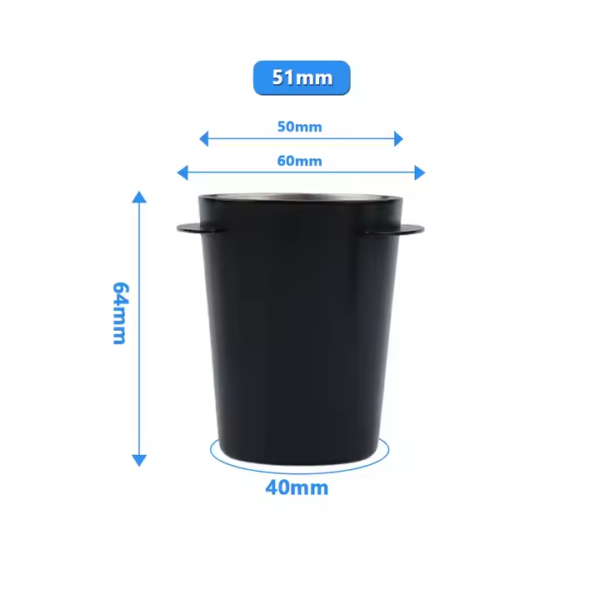 51/53/58mm Coffee Dosing Cup Stainless Steel Powder Receive Cups Black Silver Green White Espresso Portafilter Dosing Cup - Image 2