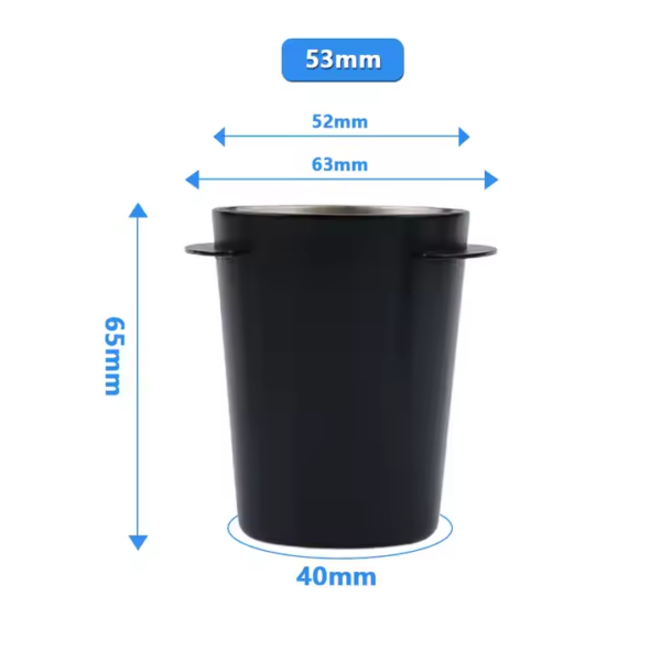 51/53/58mm Coffee Dosing Cup Stainless Steel Powder Receive Cups Black Silver Green White Espresso Portafilter Dosing Cup - Image 3