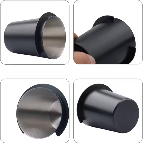 51/53/58mm Coffee Dosing Cup Stainless Steel Powder Receive Cups Black Silver Green White Espresso Portafilter Dosing Cup - Image 5