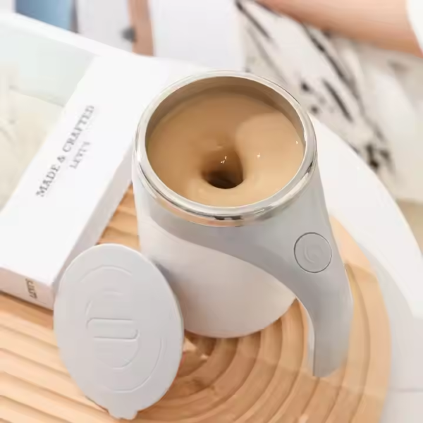 Battery USB Rechargeable Coffee Cup Self Stirring Mug Mixing Coffee Cup Automatic Magnetic Mug Stainless Vacuum Coffee Cup - Image 3