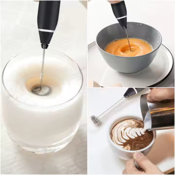 Kitchen Rechargeable Stainless Steel Hand Mixer Egg Beater Milk Frother Handheld Matcha Electric Whisk for Coffee - Image 5