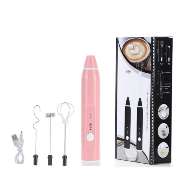 Kitchen Rechargeable Stainless Steel Hand Mixer Egg Beater Milk Frother Handheld Matcha Electric Whisk for Coffee - Image 6