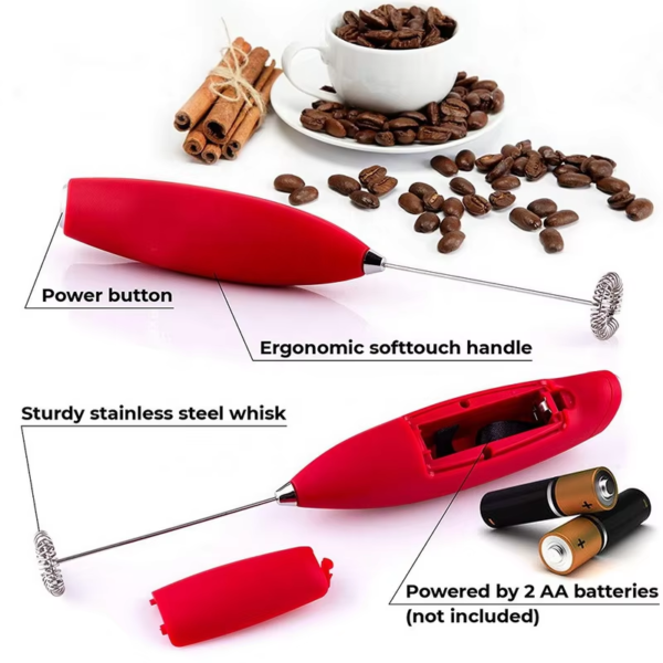 Pailite High Quality Hand Milk Frother Battery Operated Handheld Milk Frother Electric Milk Coffee Foam Frother - Image 4