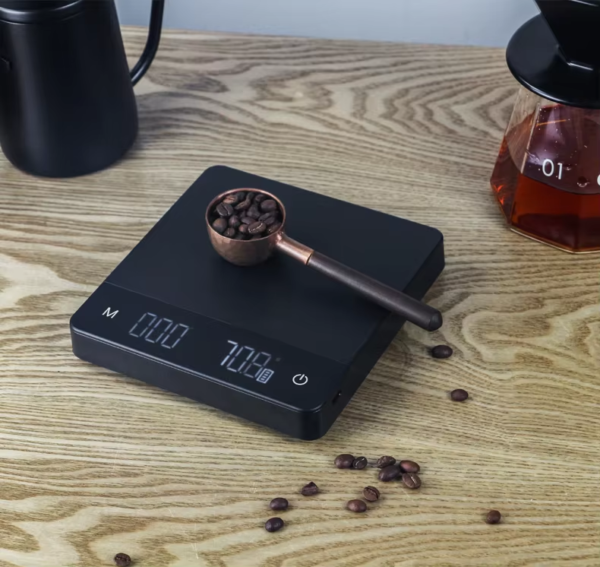 5kg 0.1g USB Charged Digital Scale with Auto Tare & Timer Free Logo Print for Baking and Coffee - Image 5