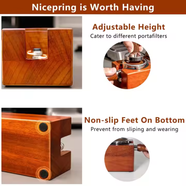 Espresso Tamping Station Tamper Box, 8 in 1 Espresso Knock Box and Tamp Station Coffee Organizer Box - Image 4