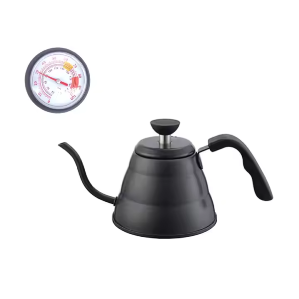40oz 1200ml Black Hand Drip Pour Over Gooseneck Coffee Kettle Long Narrow Spout Coffee Pot With Thermometer - Image 6