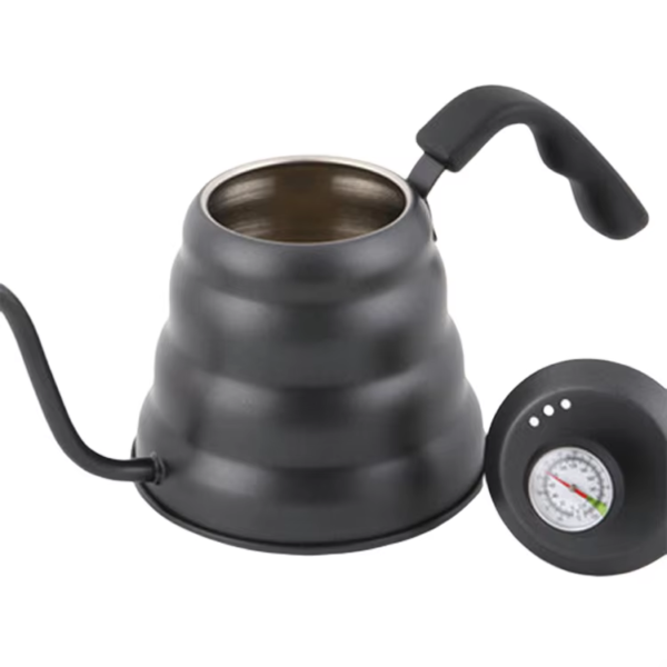 40oz 1200ml Black Hand Drip Pour Over Gooseneck Coffee Kettle Long Narrow Spout Coffee Pot With Thermometer - Image 3