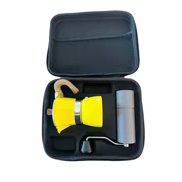 Moka Coffee Pot Set Espresso Maker Aluminum Portable Professional Coffee Maker Outdoor Equipment Coffee Gift Set - Image 2