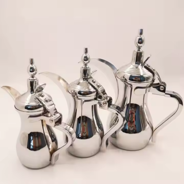 Top Selling Gold Polished Metal Dallah Simple Design Stainless Steel Brass Tableware Tea and Coffee Serving Pot - Image 2