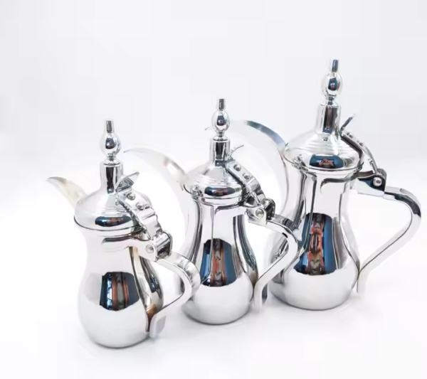 Top Selling Gold Polished Metal Dallah Simple Design Stainless Steel Brass Tableware Tea and Coffee Serving Pot - Image 5
