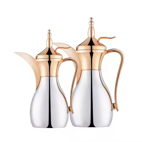Middle East Stainless Steel 304 Dallah Arabic Coffee Pot With High Thermal Insulation Performance Insulated Vacuum Flask
