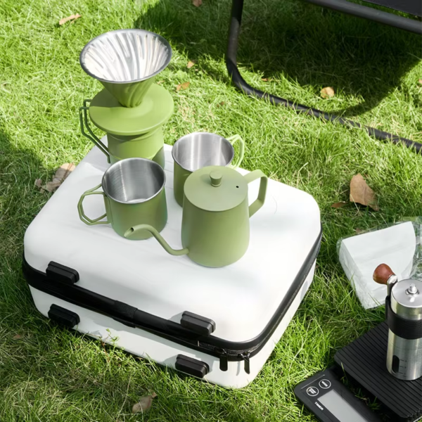 8 in 1 Coffee Gift Set Coffee Dripper & Server Camping Pour Over Coffee Maker Set of Portable Travel Bag - Image 7
