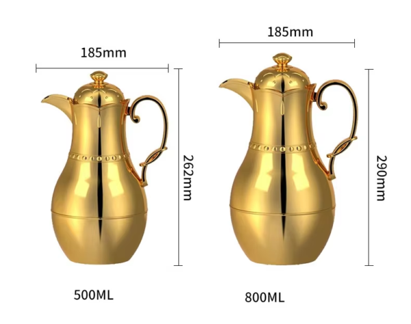 Arabian Style Thermal Carafe for Hot Drinks Elegant Coffee and Tea Insulated Carafe Thermal Coffee Carafe with Lid - Image 7