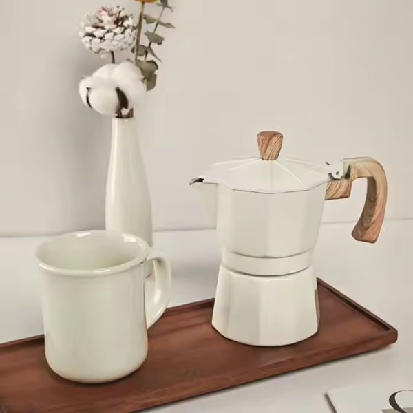 Luxury Hand Coffee Grinder Mocha Pot Coffee Maker Gift Set - Image 6