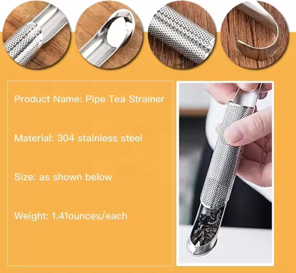 Stainless Steel Tea Strainer Diffuser Stick for Loose Tea Obsterm - Image 3