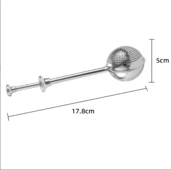 Stainless Steel Powder Shaker Half-perforated Tea Ball Flour Sieve Ball-shaped Powder Sieve - Image 5