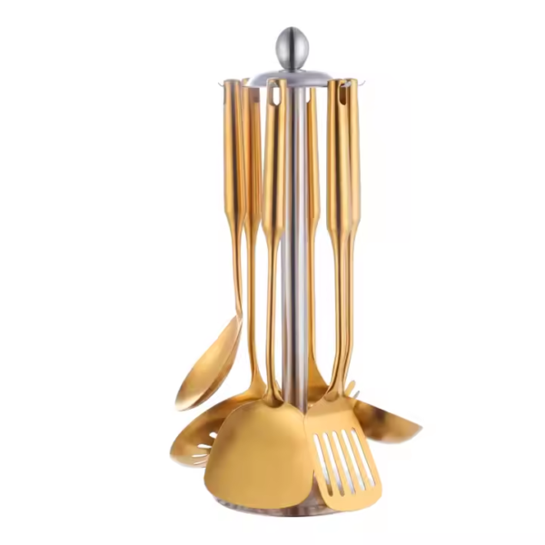 Hot Series Upmarket Chinese Style Kitchenware Golden Copper Metal Cookware Set