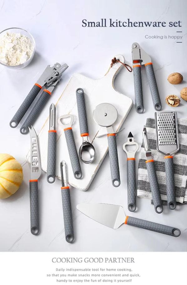 Stainless Steel Tools Cooking Kitchen Utensils Set Spoon Whisk Grater Kitchen Gadgets Set Nonstick Cookware - Image 4