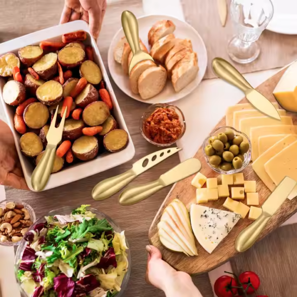 Factory Price Cheese Knife Slicer Set Stainless Steel Cheese Tools 6 Piece Cheese Knife Set with Box - Image 6
