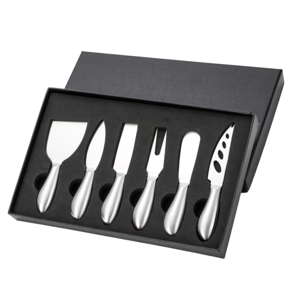 Factory Price Cheese Knife Slicer Set Stainless Steel Cheese Tools 6 Piece Cheese Knife Set with Box - Image 7