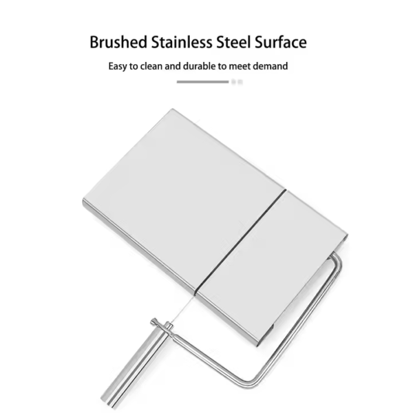 Wire Cheese Slicer Stainless Steel Wire Cutter with Serving Board for Hard and Semi Wire Butter Cutter - Image 5