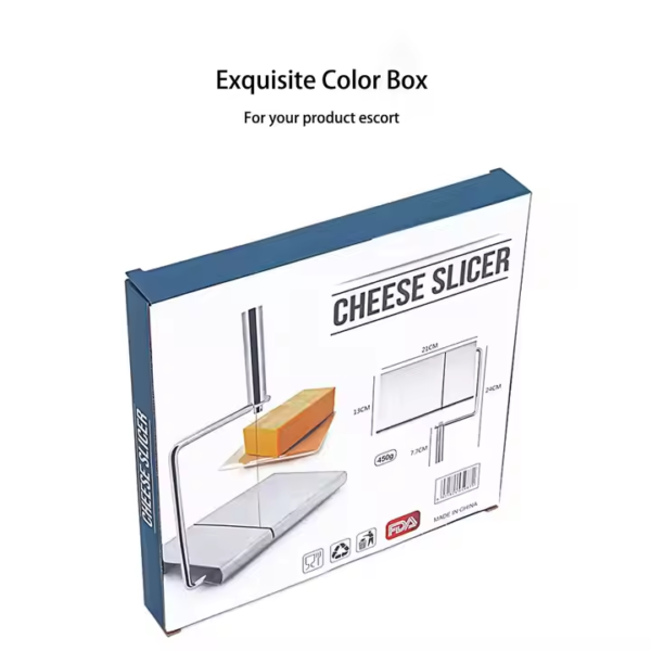 Wire Cheese Slicer Stainless Steel Wire Cutter with Serving Board for Hard and Semi Wire Butter Cutter - Image 6