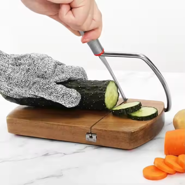 High Quality Multipurpose Cheese Slicer Cutter Acacia Wood Cheese Slicers Board with Blade for Block Cheese Effortless Slicing - Image 3