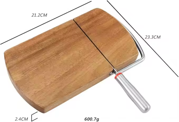High Quality Multipurpose Cheese Slicer Cutter Acacia Wood Cheese Slicers Board with Blade for Block Cheese Effortless Slicing - Image 5