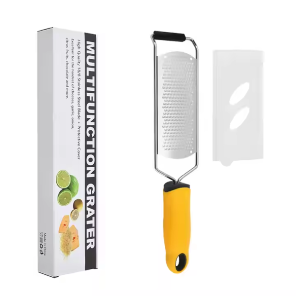 304 Stainless Steel Manual Grater Wide Plate Multifunctional Cheese Lemon Ginger Garlic Onion Vegetables Fruits Kitchen Tool - Image 3