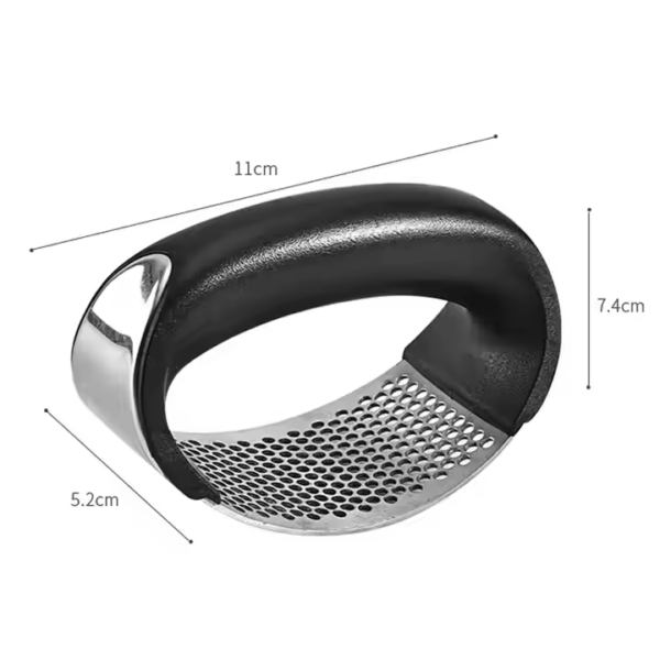 Pampered Stainless Steel Garlic Mincer Press Garlic Peeler Crusher Machine Plastic Rocker Garlic Press Set - Image 7