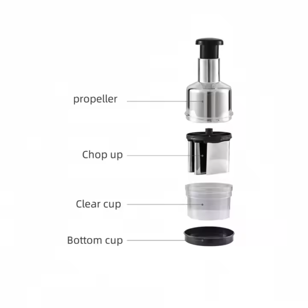 Food Chopper Manual Hand Vegetable Chopper Cutter Dishwasher Safe Slap Onion Chopper for Veggies Onions Garlic Nuts Salads - Image 3
