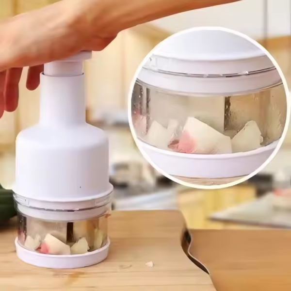 Food Chopper Manual Hand Vegetable Chopper Cutter Dishwasher Safe Slap Onion Chopper for Veggies Onions Garlic Nuts Salads - Image 4