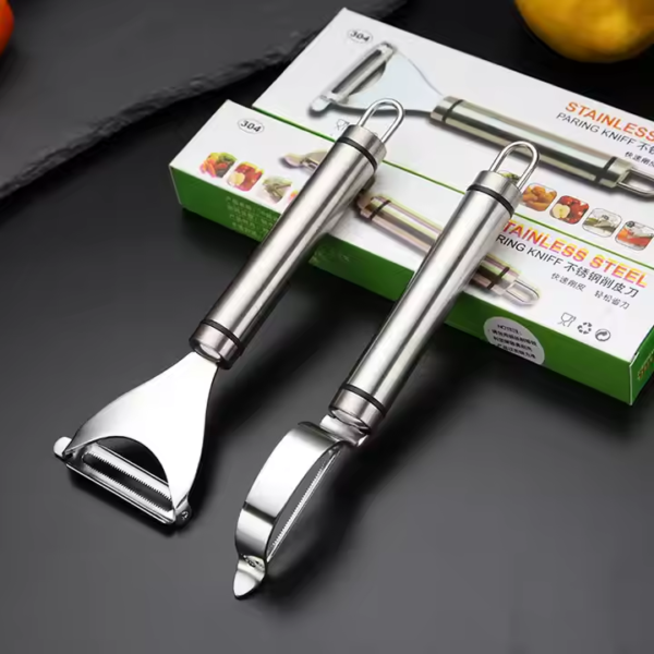 Stainless Steel Spring Vegetable Peeler Set Potato Peeler Cutter Slicer for Home - Image 2