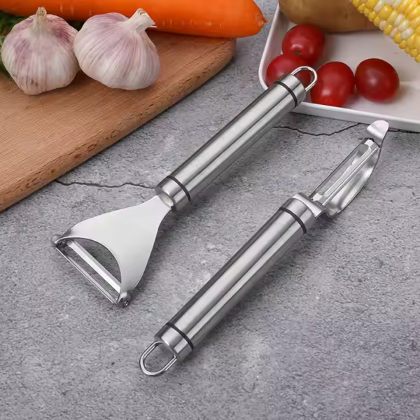 Stainless Steel Spring Vegetable Peeler Set Potato Peeler Cutter Slicer for Home - Image 3