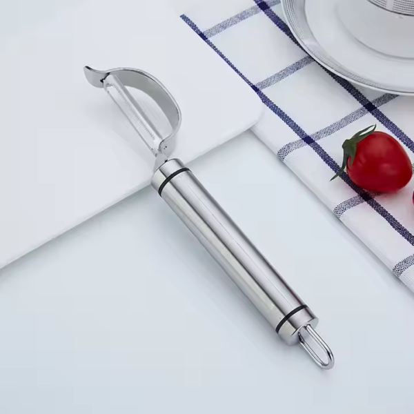 Stainless Steel Kitchen Tools Fruits Vegetables Peeler with Hanging Loop - Image 2