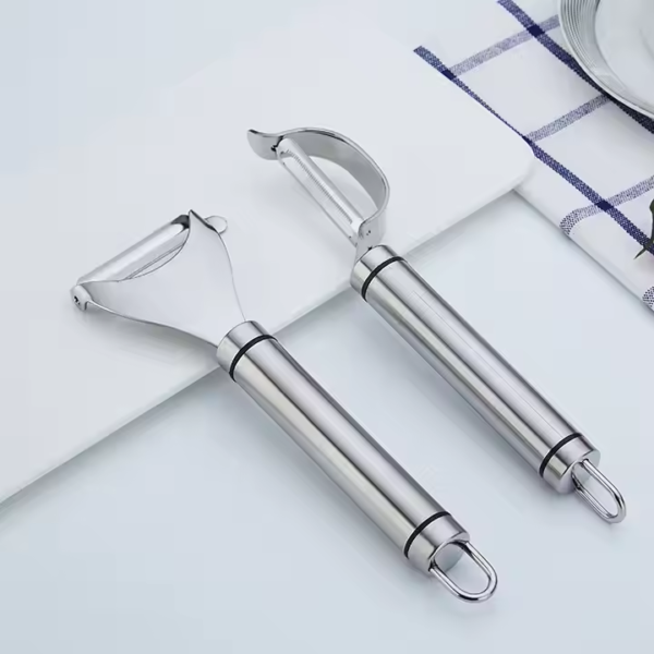 Stainless Steel Kitchen Tools Fruits Vegetables Peeler with Hanging Loop - Image 3