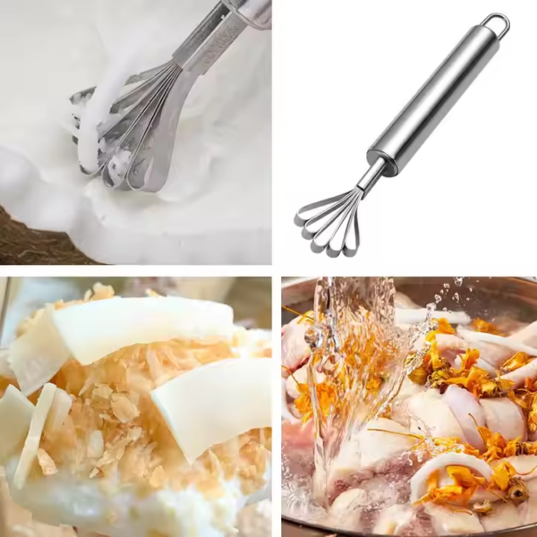 Coconut Meat Digging Fresh Coconut Grating Knife Grating Knife Grating Coconut Artifact Stainless Steel Five-claw Scraping Tool - Image 5