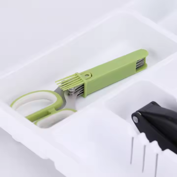 Professional Stainless Steel 5 Blades Kitchen Herb Scissors With Sheath & Brush - Image 6
