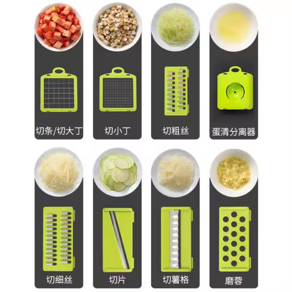 Multi-Function Manual Kitchen Slicer Chopper Potato Cutter Grinder Food Processor Chopper Slicer Machine Shredder Cutting 16 In1 - Image 4