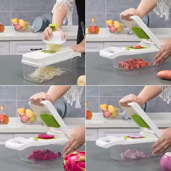 Multi-Function Manual Kitchen Slicer Chopper Potato Cutter Grinder Food Processor Chopper Slicer Machine Shredder Cutting 16 In1 - Image 6