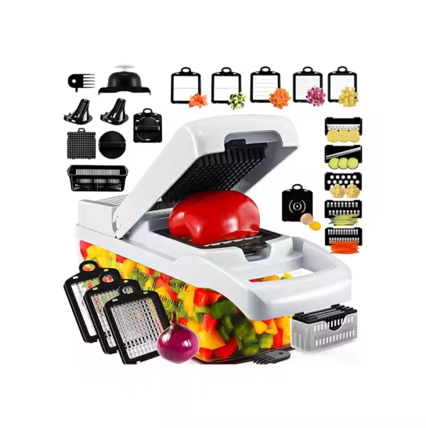 26 1 Stainless Steel Multipurpose Kitchen Tool Dual Use Vegetable Cutter & Slicers Dicing Utensil with Glove Chopper