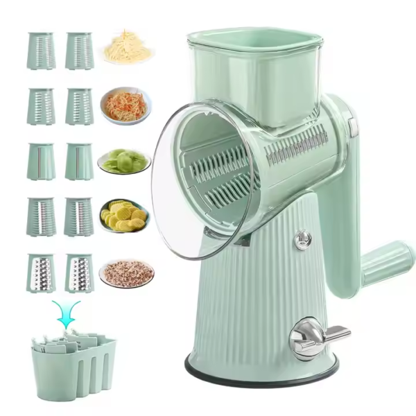 5 in 1 Cheese grater drum vegetable slicer nuts grinder manual vegetable slicer peanut nuts grinder cheese vegetable shredder