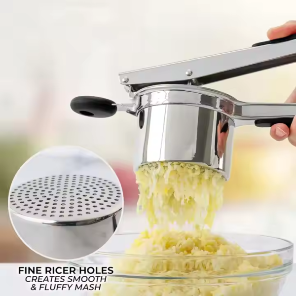 Heavy Duty Stainless Steel Potato Masher Potato Ricer Potato Press - Image 3
