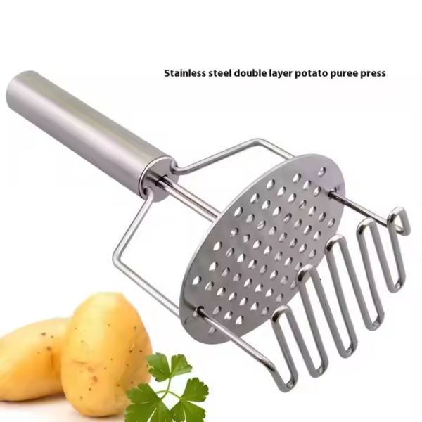 Best Good Sale Kitchen Potato Masher Heavy Duty Potato Stainless Steel Masher for Beans Avocados Eggs Potato Masher - Image 2