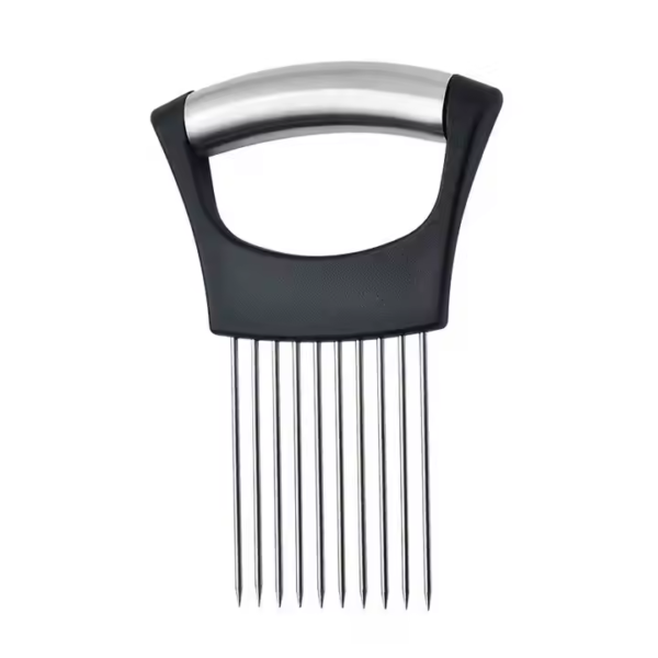 Innovative Kitchen Gadgets Slice Non-slip Handle SUS304 Onion Slicer Tomato Potato Vegetable Cutter Assistant With Ten Prongs