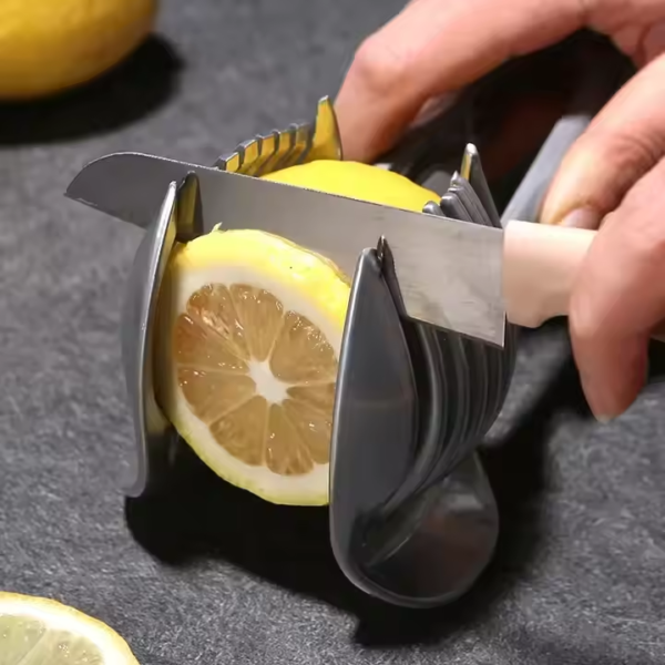 Stainless Steel Kitchen Handheld Orange Lemon Slicer Tomato Cutting Clip Fruit Slicer Onion Slicer KitchenItem Cutter - Image 2