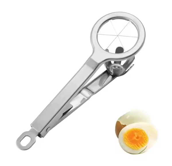 Cutter Tool Stainless Steel Egg Slicer Divides Hard Boiled Eggs Into 6 Equal Segments in One Action - Image 6
