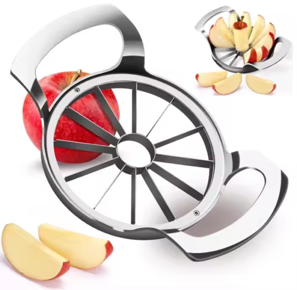Extra Large Apple Slicer with 12 Blades Professional Heavy Duty Apple Cutter 304 Stainless Steel Apple Corer Tool - Image 2
