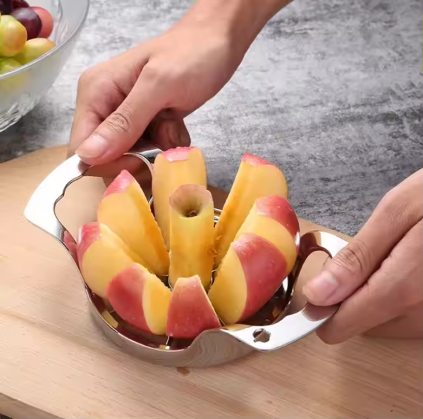 Extra Large Apple Slicer with 12 Blades Professional Heavy Duty Apple Cutter 304 Stainless Steel Apple Corer Tool - Image 4