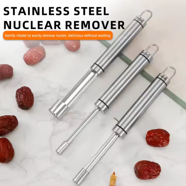 Stainless Steel Cherry Pitter Fruit Strawberry Remover Corerr Set Pepper Vegetable Corer for Apple Pear Cherry Chili - Image 3